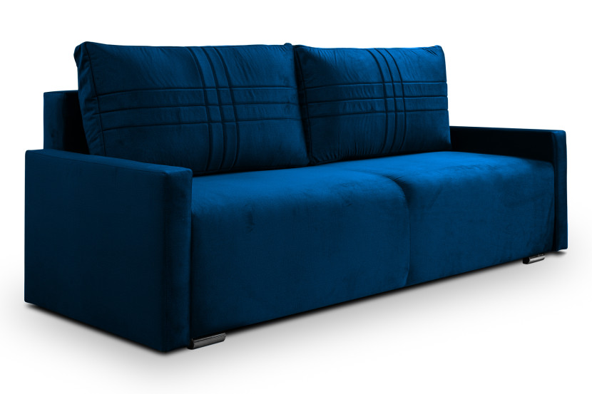 Kanapa z funkcją spania sofa z bokami sofa rozkładana Oslo - granatowa 806116