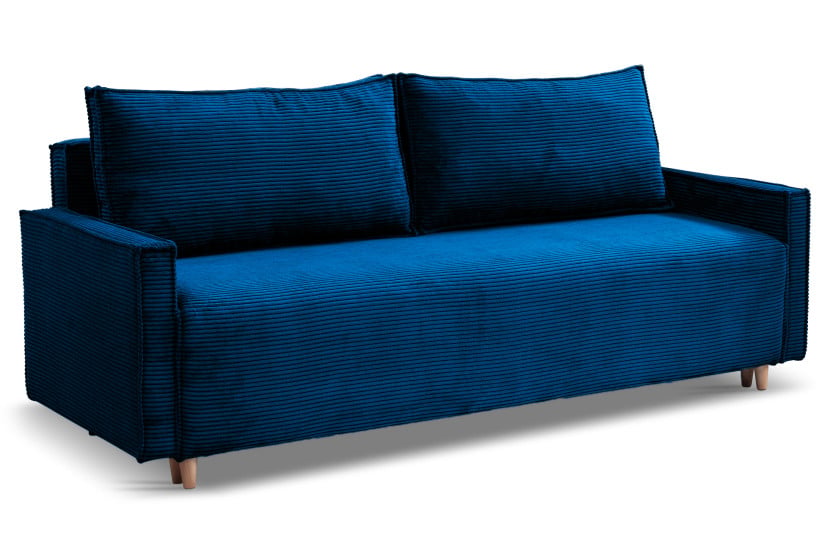 Kanapa z funkcją spania sofa z rozkładana sofa z bokami Poso - granatowa 806121