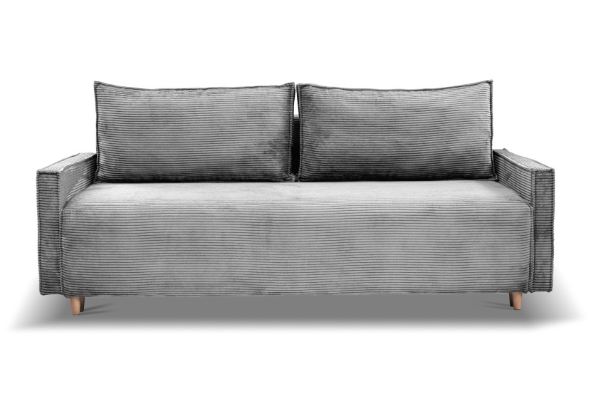 Kanapa z funkcją spania sofa z rozkładana sofa z bokami Poso -jasnoszara 806123