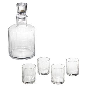 Karafka do whisky + 4 szklanki, 350 ml, 5 elementów 153962 Karafka do whisky + 4 szklanki, 350 ml, 5 elementów 153962