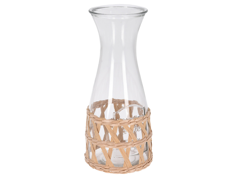 Karafka na wodę w rattanowym koszyku 1,2 l 213825