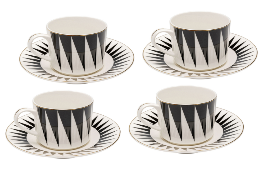 KARE komplet 4 filiżanek do kawy HARLEQUIN 713231