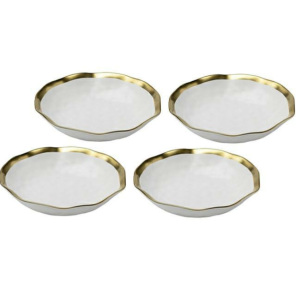 KARE komplet 4 talerzy głębokich BELL 20 cm biało-złoty 260121 KARE komplet 4 talerzy głębokich BELL 20 cm biało-złoty 260121