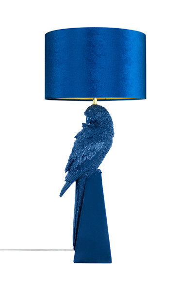 KARE lampa stołowa PARROT 84 cm niebieska 148057