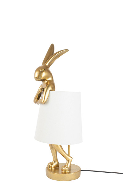 KARE lampa stołowa RABBIT 50 cm złota / biała 147971