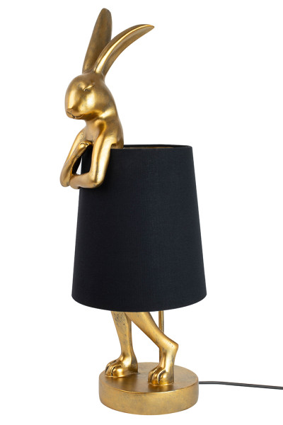 KARE lampa stołowa RABBIT 68 cm złota / czarna 147973