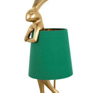 KARE lampa stołowa RABBIT 68 cm złota / zielona 147976 KARE lampa stołowa RABBIT 68 cm złota / zielona 147976