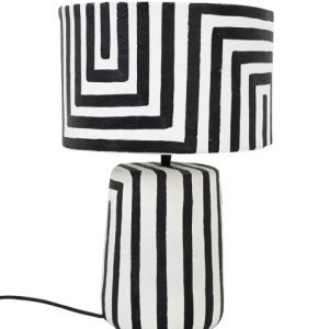 KARE lampa stołowa STRISCE 44 cm biało-czarna 344264 KARE lampa stołowa STRISCE 44 cm biało-czarna 344264