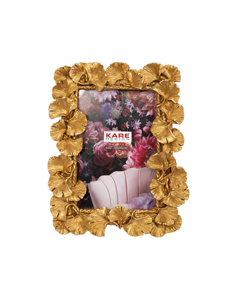 KARE ramka na zdjęcia GINKGO LEAF 17x20 cm złota 401052
