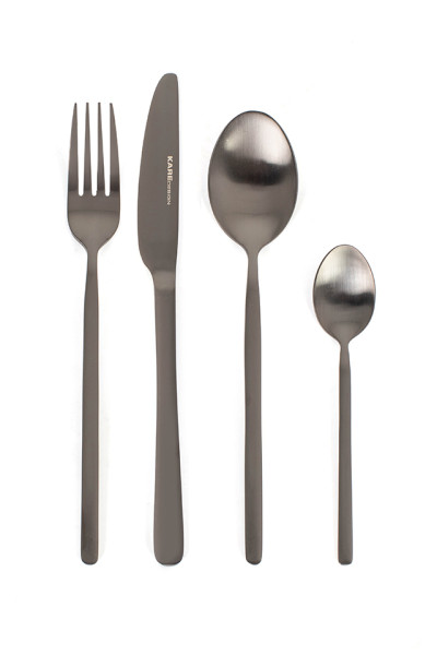 KARE zestaw sztućców GLORIA MATT BLACK 16 szt. 476546