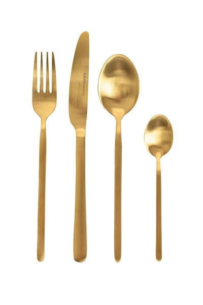 KARE zestaw sztućców GLORIA MATT GOLD 16 szt. 260117