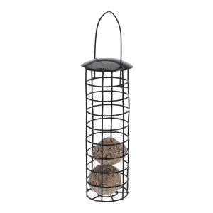 Karmnik dla ptaków metalowy czarny wiszący siatka 7×25 cm 386691 Karmnik dla ptaków metalowy czarny wiszący siatka 7×25 cm 386691