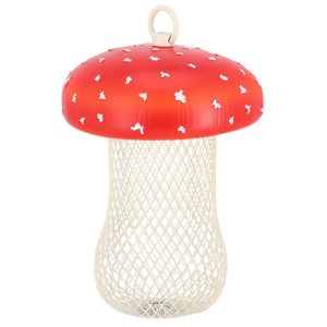 Karmnik dla ptaków silos czerwony 18 cm wiszący muchomor 948909 Karmnik dla ptaków silos czerwony 18 cm wiszący muchomor 948909