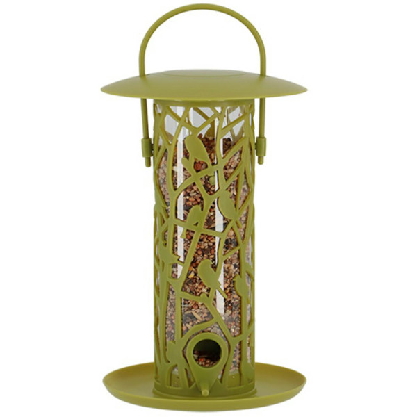 Karmnik dla ptaków silos zielony 23 cm wiszący na ziarno 948903