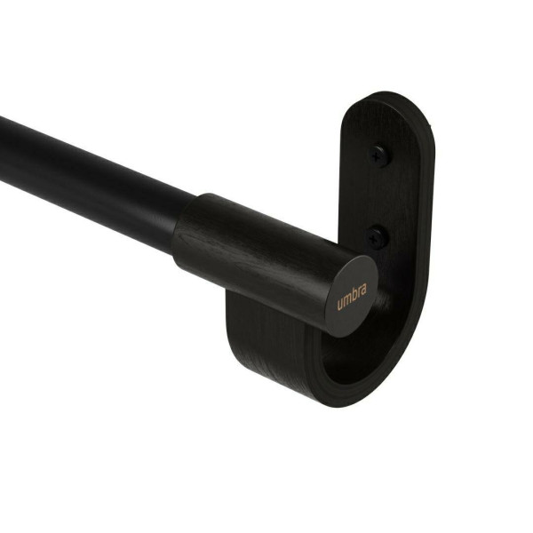 KARNISZ REGULOWANY Bellwood 107-305 cm czarny METAL I DREWNO 510403