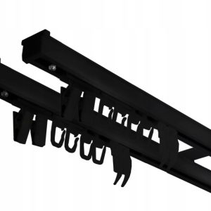 Karnisz Sufitowy Szyna Sufitowa Aluminiowa Podwójna PS Czarna 310 cm 639652 Karnisz Sufitowy Szyna Sufitowa Aluminiowa Podwójna PS Czarna 310 cm 639652