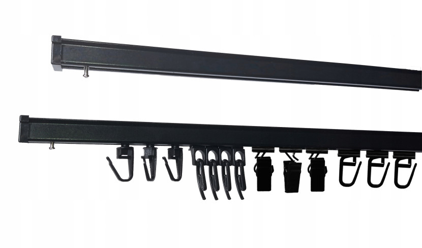 Karnisz szyna sufitowa aluminiowa PS 310 cm czarna 684871
