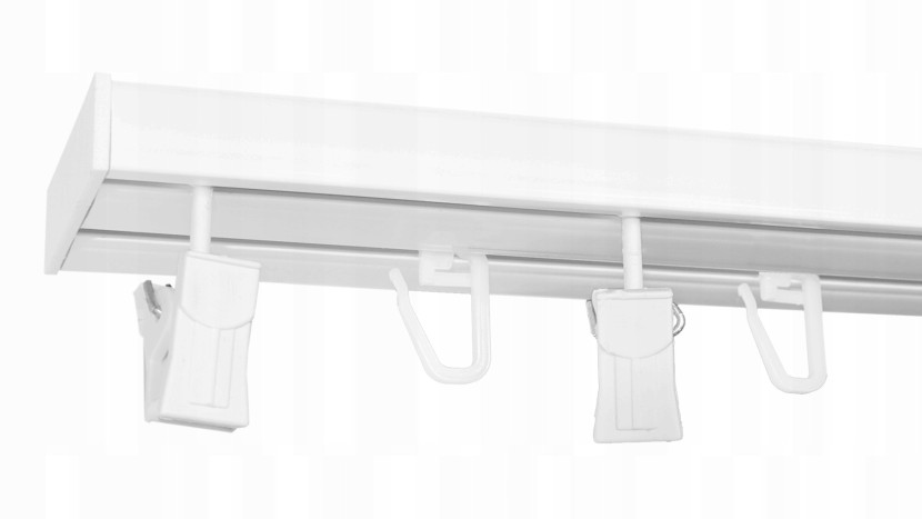 Karnisz SZYNA SUFITOWA PCV II-torowa KPL 470 cm 639699