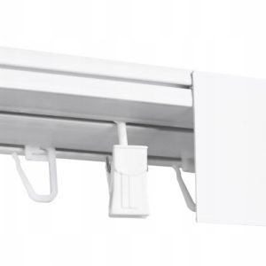 Karnisz Szyna Sufitowa PCV z OSŁONĄ II-tory 450 cm 639723 Karnisz Szyna Sufitowa PCV z OSŁONĄ II-tory 450 cm 639723