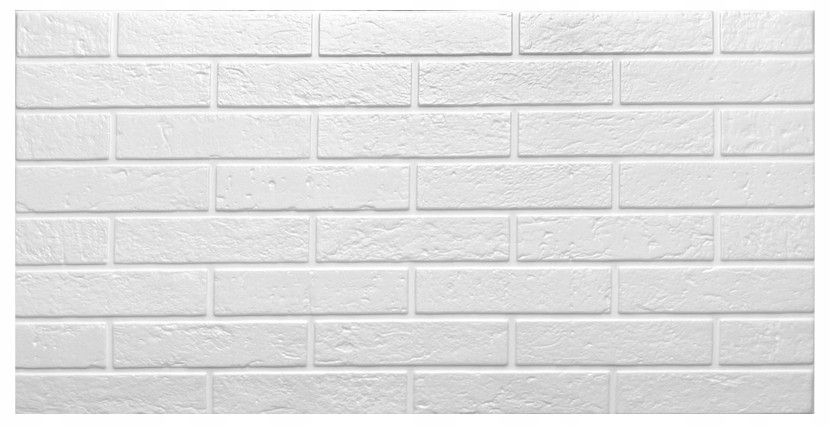 Kasetony Ścienne Sufitowe Panele Dekoracyjne Białe Imit. Cegła Xl 100X50Cm 713690
