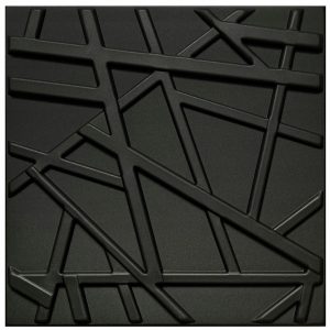 Kasetony Sufitowe 3D Czarne Panele Ścienne Line Piankowe 0,25M2 753878 Kasetony Sufitowe 3D Czarne Panele Ścienne Line Piankowe 0,25M2 753878