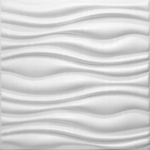 Kasetony Sufitowe Białe Panele Ścienne Dekoracyjne 3D Flow 50X50Cm 713584 Kasetony Sufitowe Białe Panele Ścienne Dekoracyjne 3D Flow 50X50Cm 713584