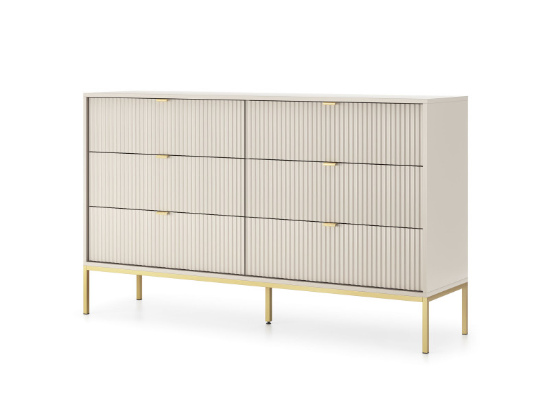 Kaszmir Komoda z szufladami na metalowych nóżkach 154cm Nilo ps 1005376