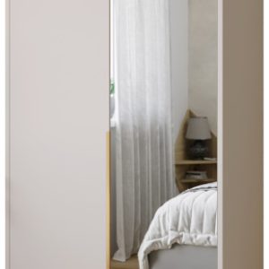 Kaszmirowa dwudrzwiowa szafa uchylna z lustrem i półkami 100 cm ASAN 1004849 Kaszmirowa dwudrzwiowa szafa uchylna z lustrem i półkami 100 cm ASAN 1004849