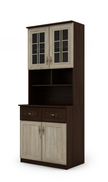 Kredens 80 Sonoma Ciemna/Sonoma Jasna - Okucia Premium 955326