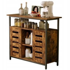 Kredens szafka boczna z otwartymi półkami komoda brązowa kuchnia retro loft 962486 Kredens szafka boczna z otwartymi półkami komoda brązowa kuchnia retro loft 962486