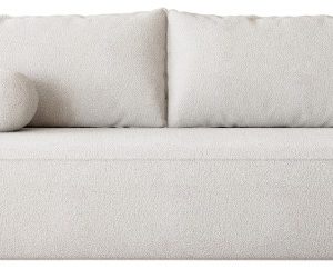 Kremowa sofa boucle z funkcją spania CARMELLO 701853 Kremowa sofa boucle z funkcją spania CARMELLO 701853