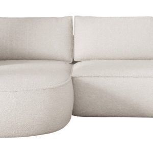 Kremowa sofa narożna z pojemnikiem PIANO boucla rozkładana lewostronna 649331 Kremowa sofa narożna z pojemnikiem PIANO boucla rozkładana lewostronna 649331