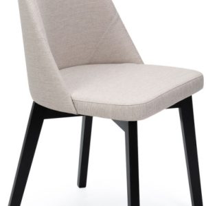 Kremowe krzesło drewniane tapicerowane – Zyska 326845
