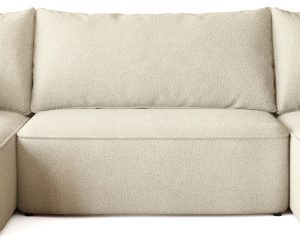 Kremowy narożnik boucle z funkcją spania CARMELLO U 701786 Kremowy narożnik boucle z funkcją spania CARMELLO U 701786