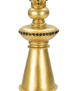 Król szachowy z żywicy w kolorze złotym i czarnym Ø 11×32,5 cm 1064169 Król szachowy z żywicy w kolorze złotym i czarnym Ø 11×32,5 cm 1064169