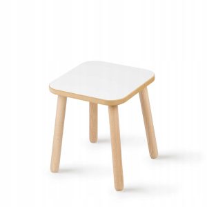Krzesełko dla dzieci białe taboret 1002348 Krzesełko dla dzieci białe taboret 1002348