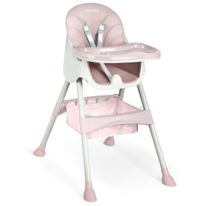Krzesełko do karmienia dla dzieci Ricokids Milo składane jasnoróżowe 700002 808580 Krzesełko do karmienia dla dzieci Ricokids Milo składane jasnoróżowe 700002 808580