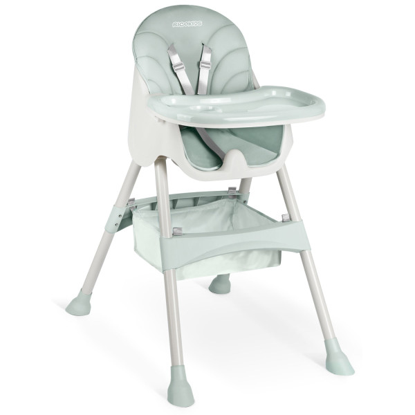 Krzesełko do karmienia dla dzieci Ricokids Milo składane zielone 700001 808582