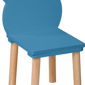 Krzesełko drewniane niebieskie Miś 292506 Krzesełko drewniane niebieskie Miś 292506