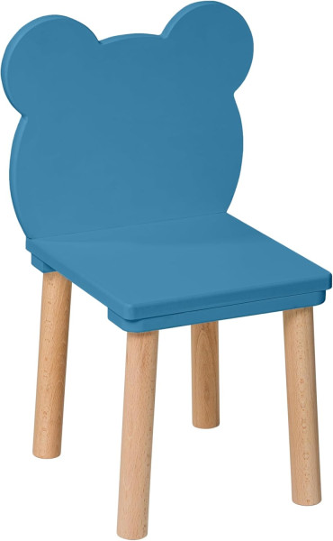 Krzesełko drewniane niebieskie Miś 292506