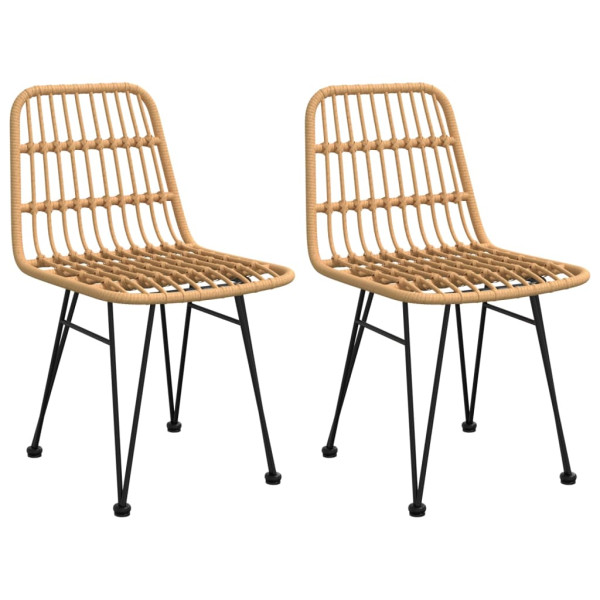 Krzesła ogrodowe 2 szt. 48x62x84 cm rattan PE 946156