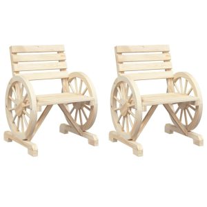 Krzesła ogrodowe 2 szt. 58x58x78,5 cm lite drewno jodłowe 936297 Krzesła ogrodowe 2 szt. 58x58x78,5 cm lite drewno jodłowe 936297