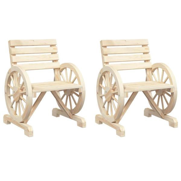 Krzesła ogrodowe 2 szt. 58x58x78,5 cm lite drewno jodłowe 936297