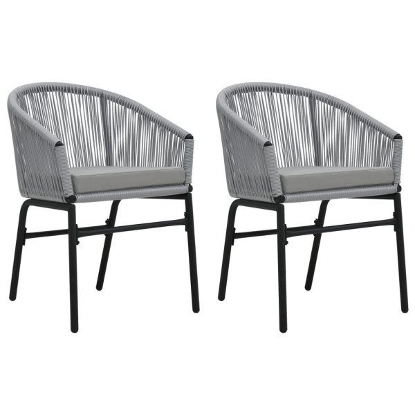 Krzesła ogrodowe, 2 szt., antracytowe, rattan PE 562697