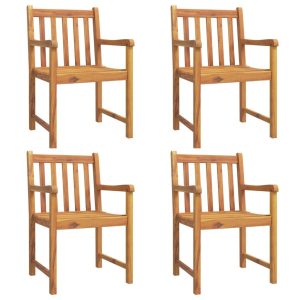 Krzesła ogrodowe, 4 szt., 56×55,5×90 cm, lite drewno akacjowe 669439 Krzesła ogrodowe, 4 szt., 56×55,5×90 cm, lite drewno akacjowe 669439