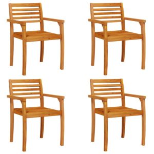 Krzesła ogrodowe, 4 szt., 59x55x85 cm, lite drewno akacjowe 669023 Krzesła ogrodowe, 4 szt., 59x55x85 cm, lite drewno akacjowe 669023
