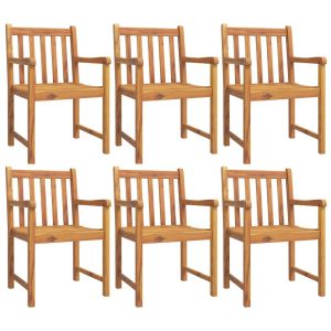 Krzesła ogrodowe, 6 szt., 56×55,5×90 cm, lite drewno akacjowe 669448 Krzesła ogrodowe, 6 szt., 56×55,5×90 cm, lite drewno akacjowe 669448