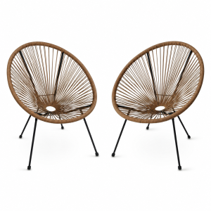 Krzesła Ogrodowe na Taras Balkon Altankę Fotel Żyłkowy ACAPULCO Rattan 2szt 1063275 Krzesła Ogrodowe na Taras Balkon Altankę Fotel Żyłkowy ACAPULCO Rattan 2szt 1063275