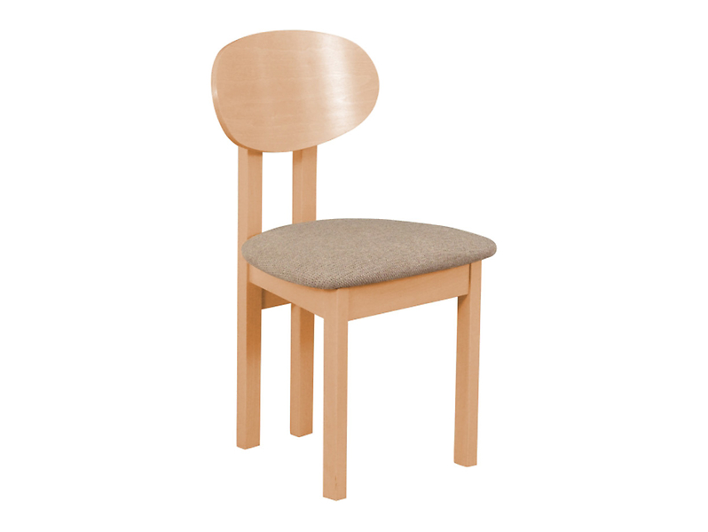Krzesła tapicerowane Sanda beżowe/dąb artisan 975503