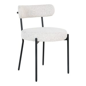 KRZESŁO Badalona BOUCLE białe/czarne skandynawskie 647113 KRZESŁO Badalona BOUCLE białe/czarne skandynawskie 647113
